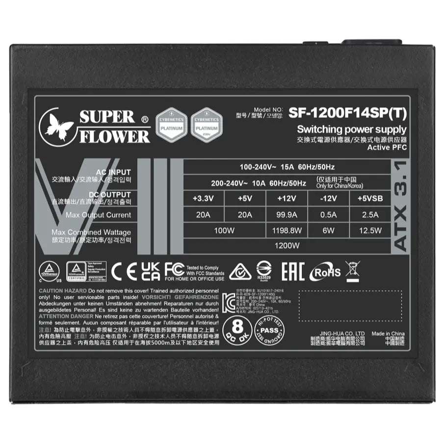 Super Flower Leadex VII Platinum 1200W Pro Power Supply