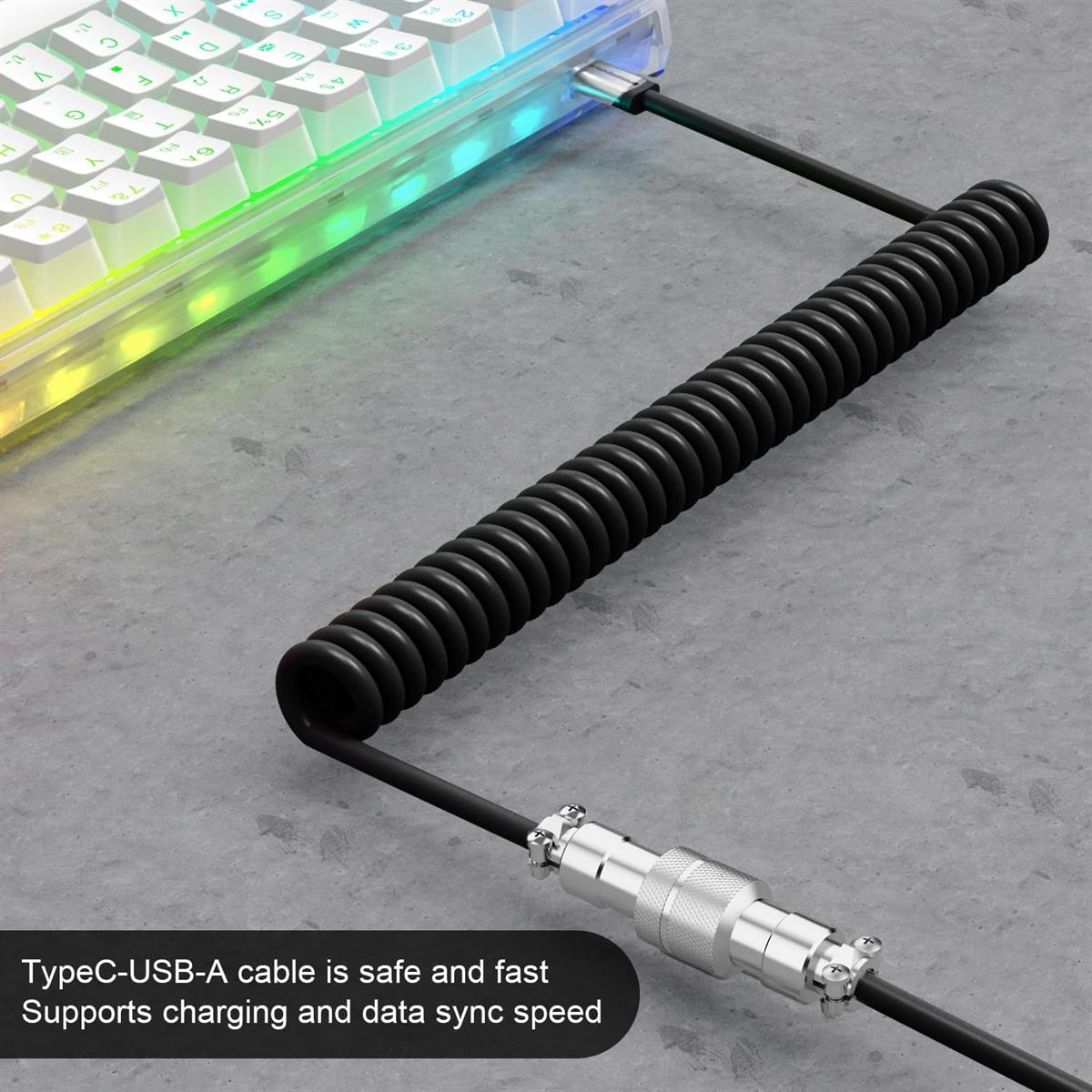 Attack Shark C01 Coiled USB-C Cable