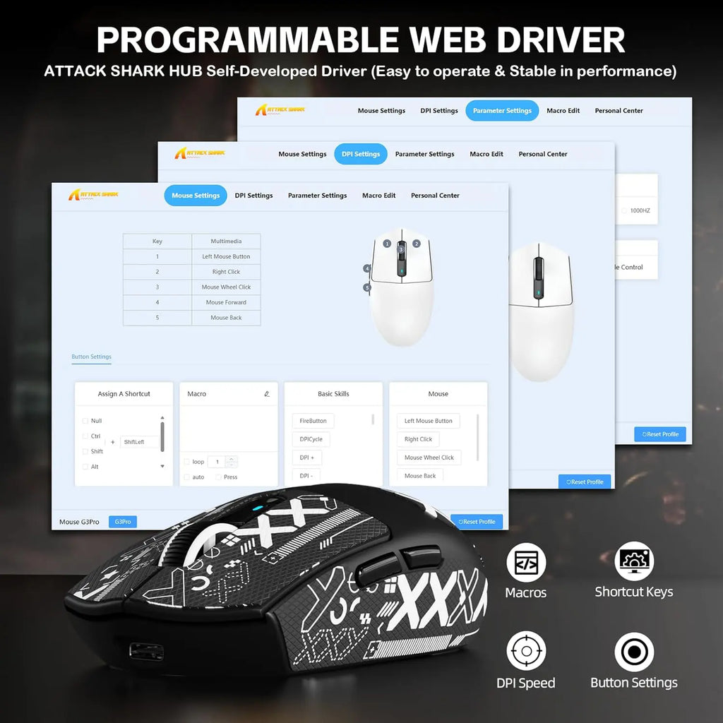 Attack Shark G3 Pro Wireless Gaming Mouse