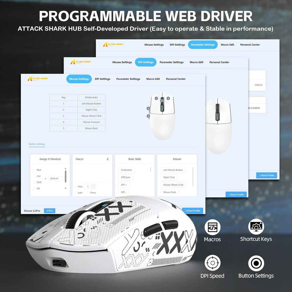 Attack Shark G3 Pro Wireless Gaming Mouse