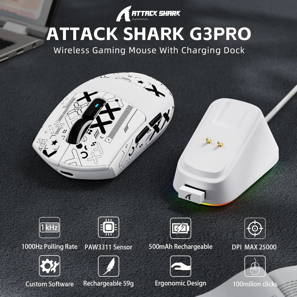 Attack Shark G3 Pro Wireless Gaming Mouse