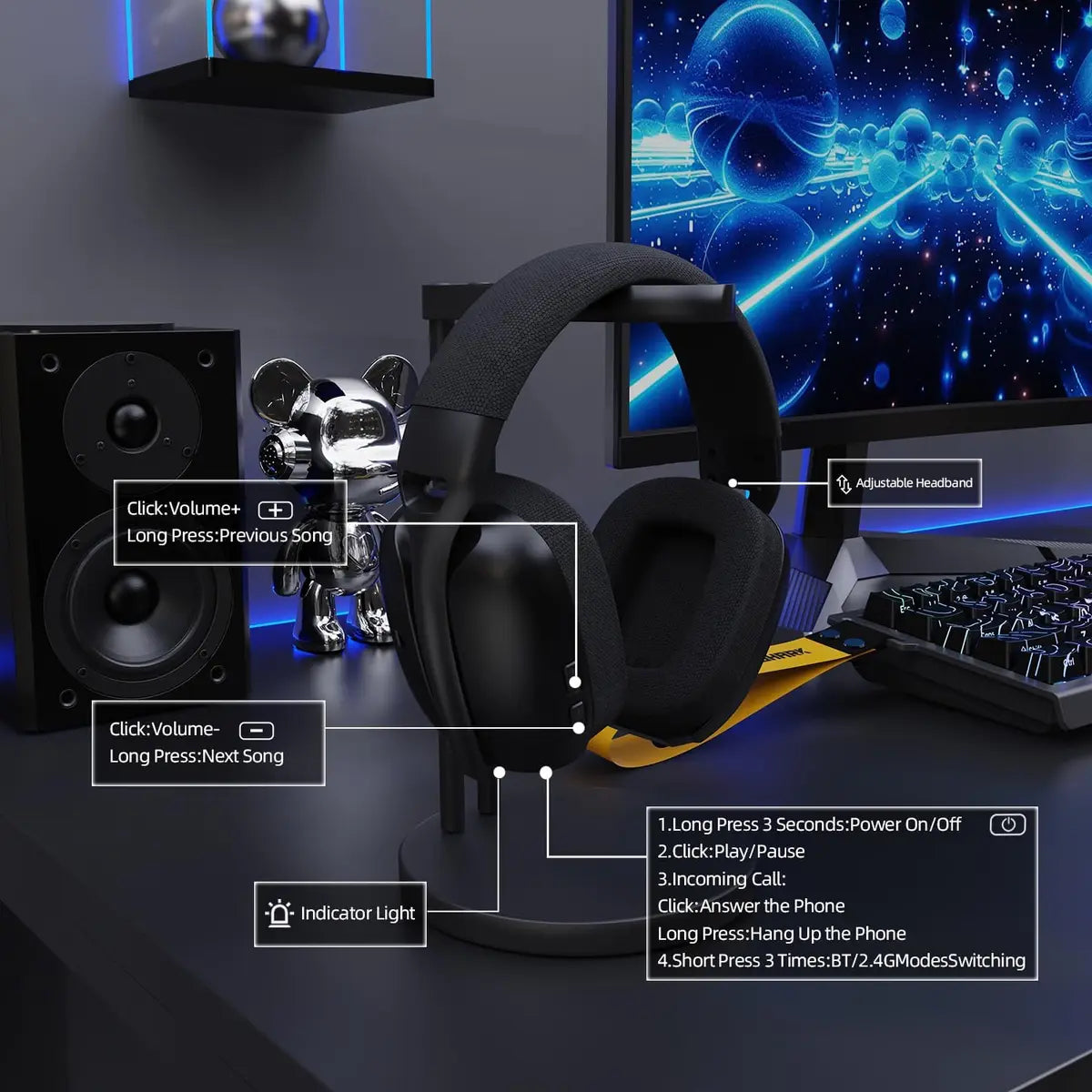 Attack Shark L80 Pro Gaming Headset