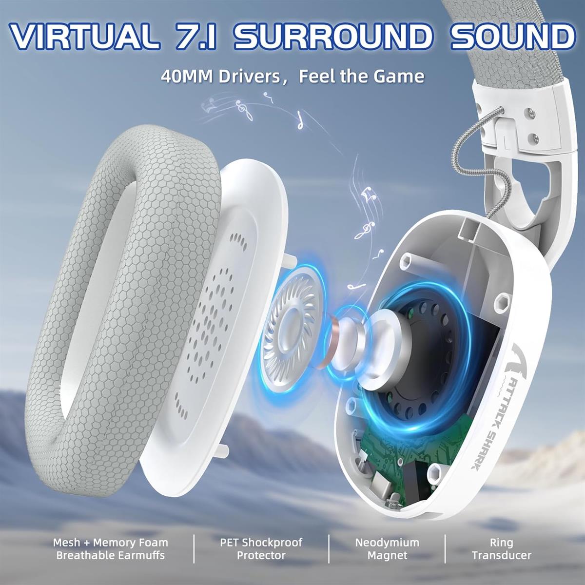 Attack Shark L90 Gaming Headset