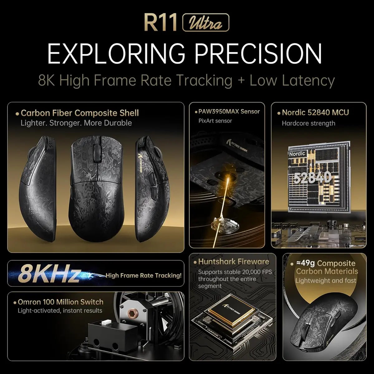 Attack Shark R11 Ultra Wireless Gaming Mouse