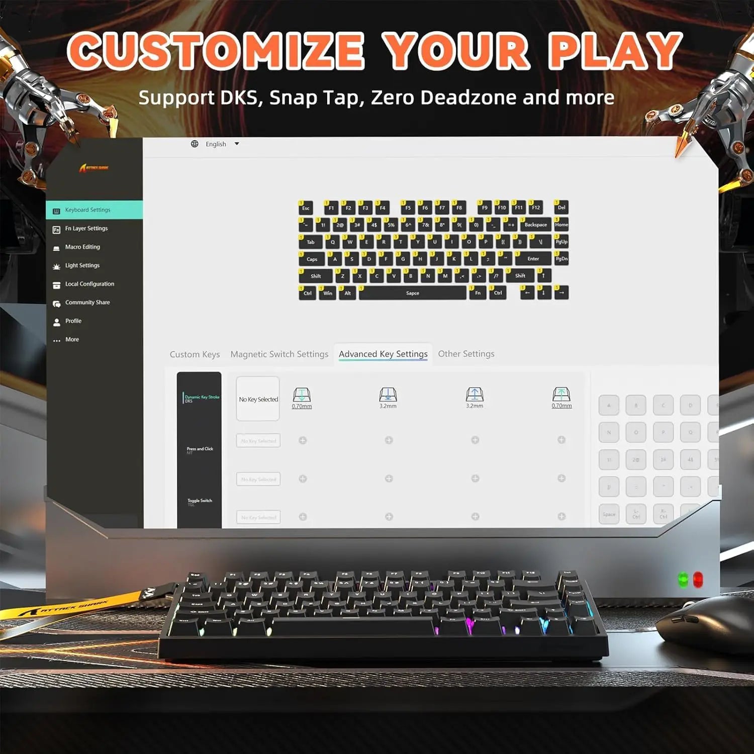Attack Shark Attack Shark R82 HE  Gaming Keyboard