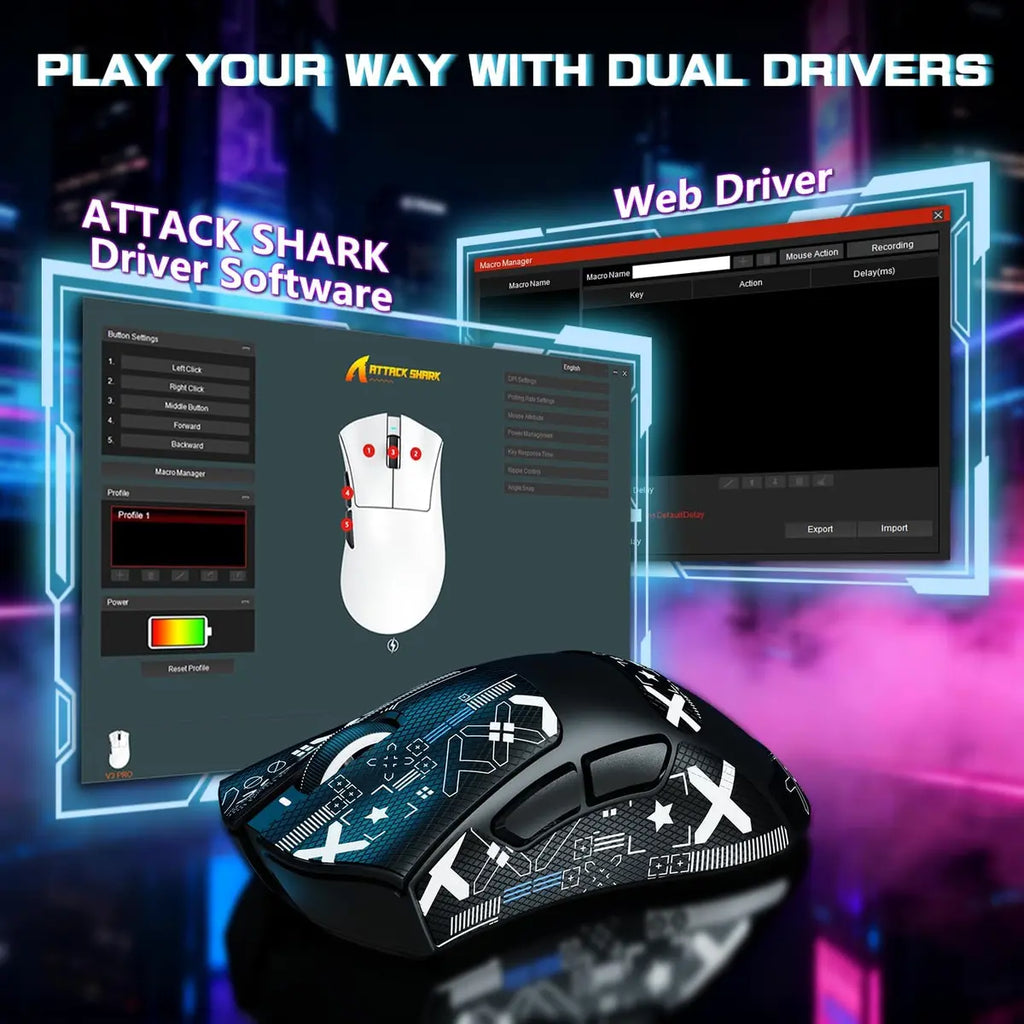 Attack Shark V3 Pro Wireless Gaming Mouse