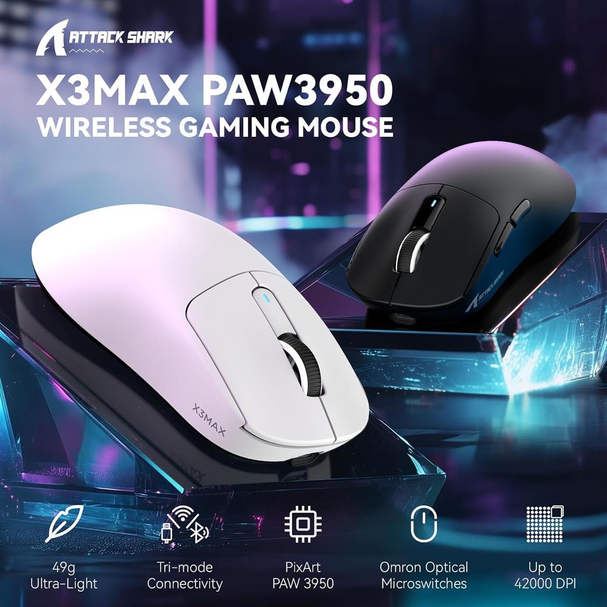 Attack Shark X3 Max Wireless Gaming Mouse
