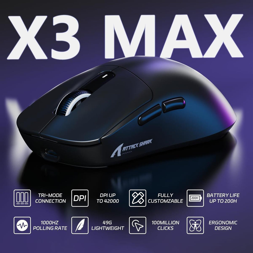 Attack Shark X3 Max Wireless Gaming Mouse