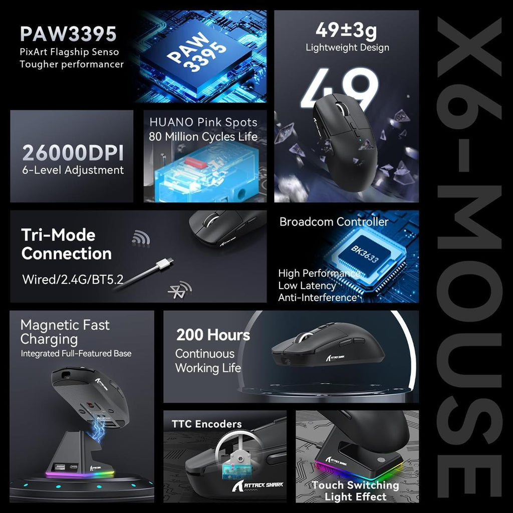 Attack Shark Attack Shark X6 White Mouse