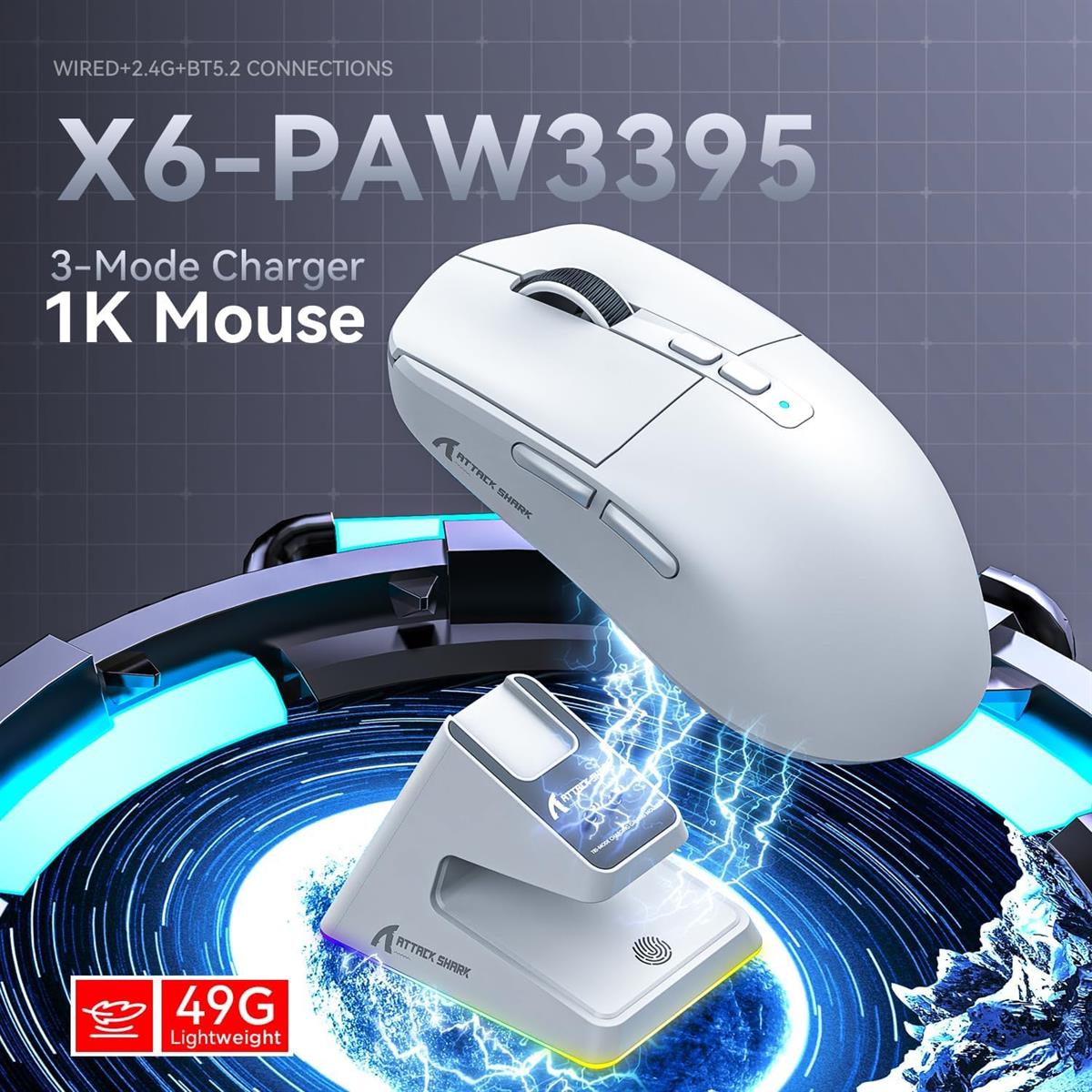 Attack Shark Attack Shark X6 White Mouse