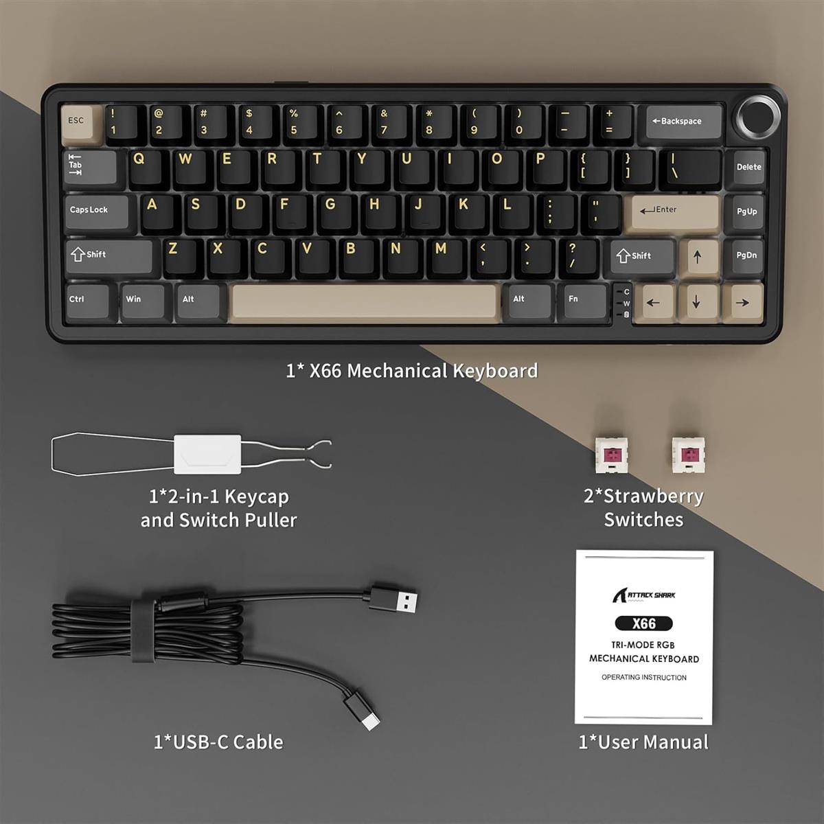 Attack Shark X66 Wireless Mechanical Gaming Keyboard