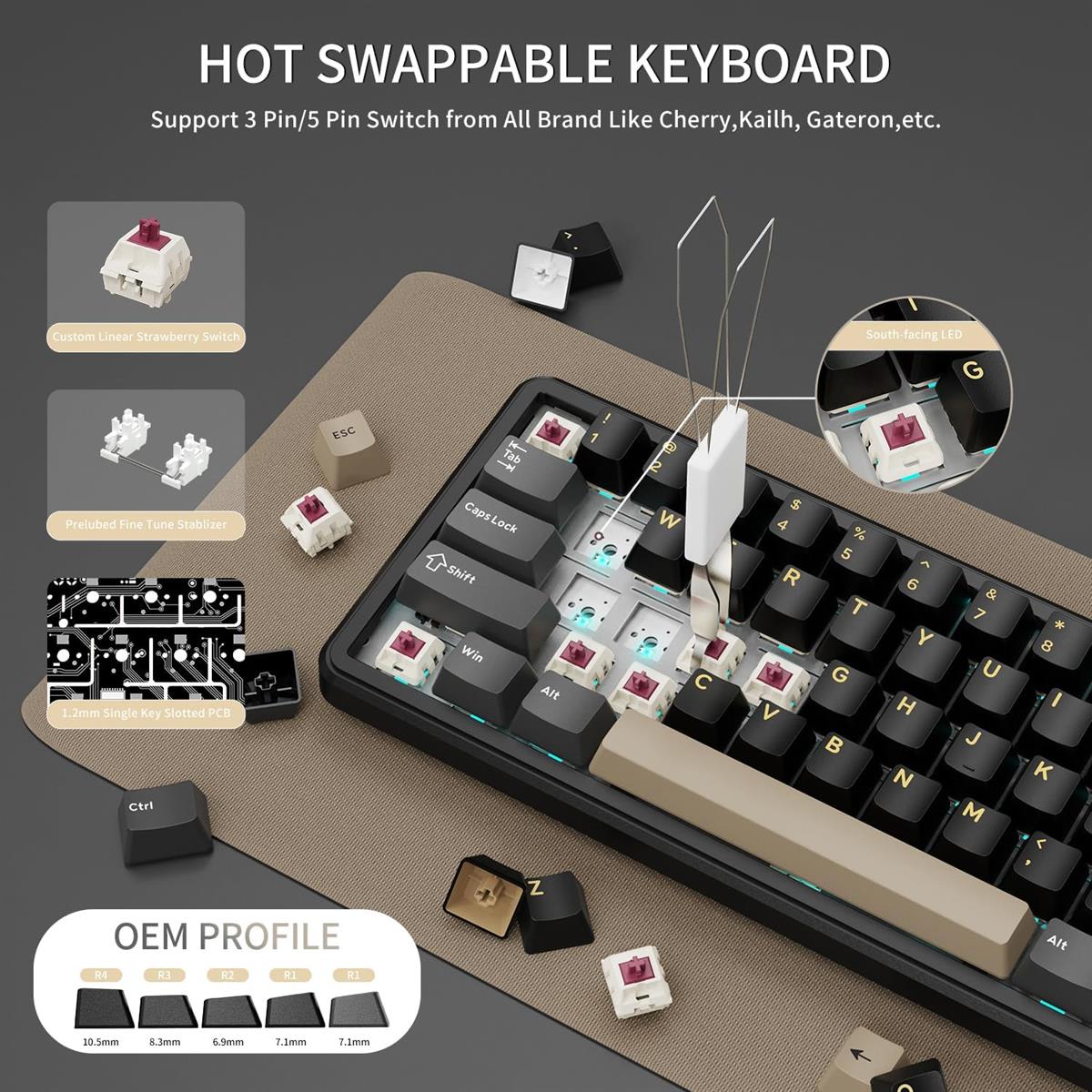 Attack Shark X66 Wireless Mechanical Gaming Keyboard