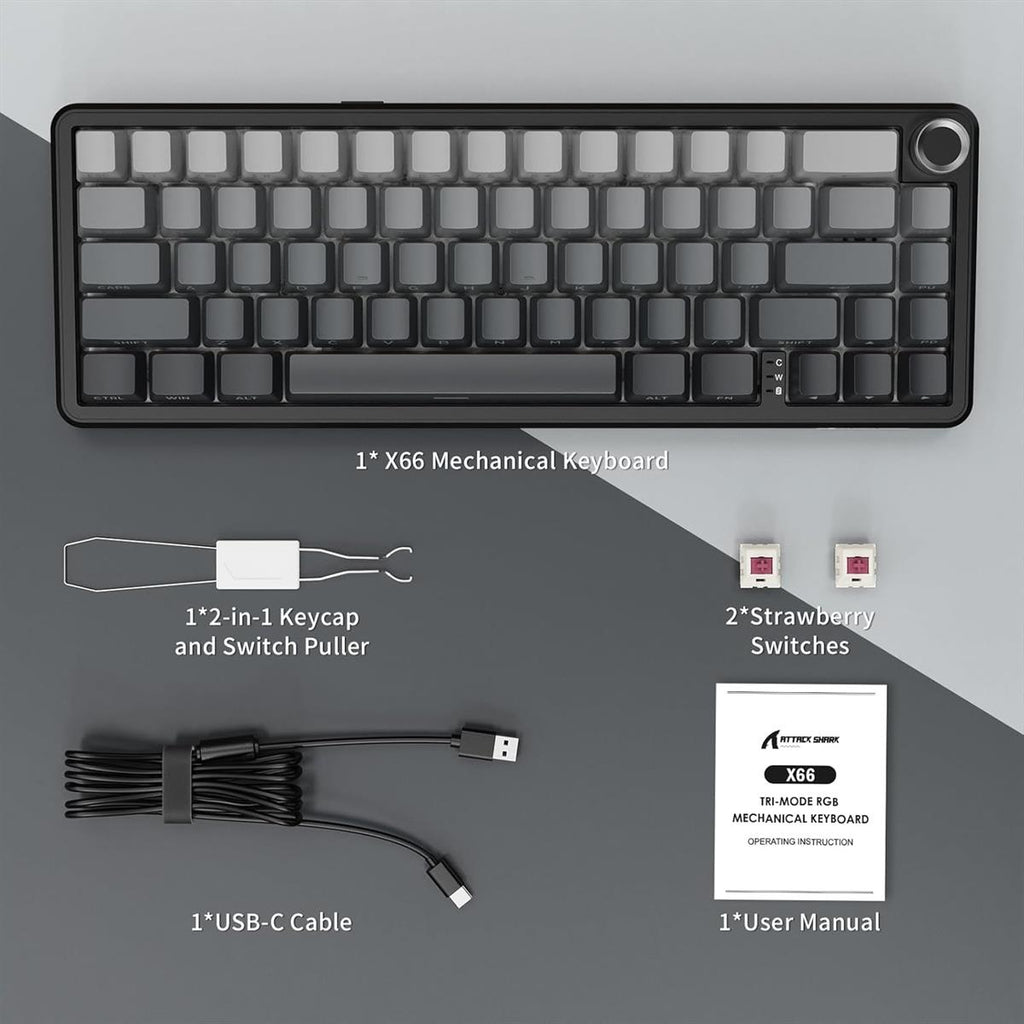 Attack Shark X66 Wireless Mechanical Gaming Keyboard