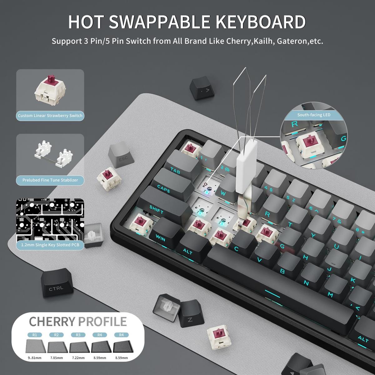 Attack Shark X66 Wireless Mechanical Gaming Keyboard