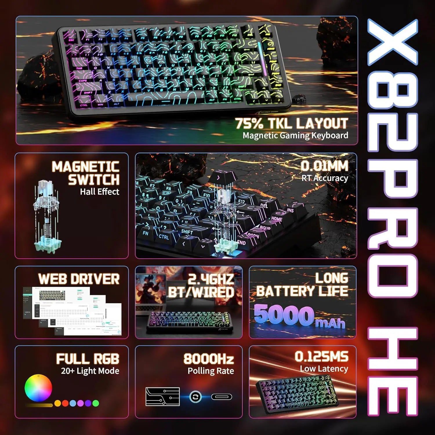 Attack Shark X82 Pro HE Keyboard