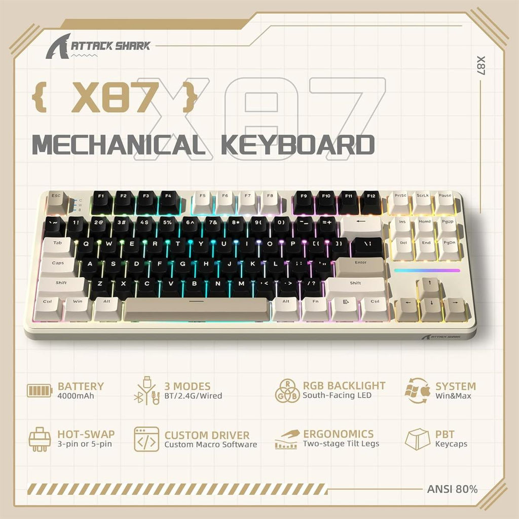 Attack Shark X87 Keyboard
