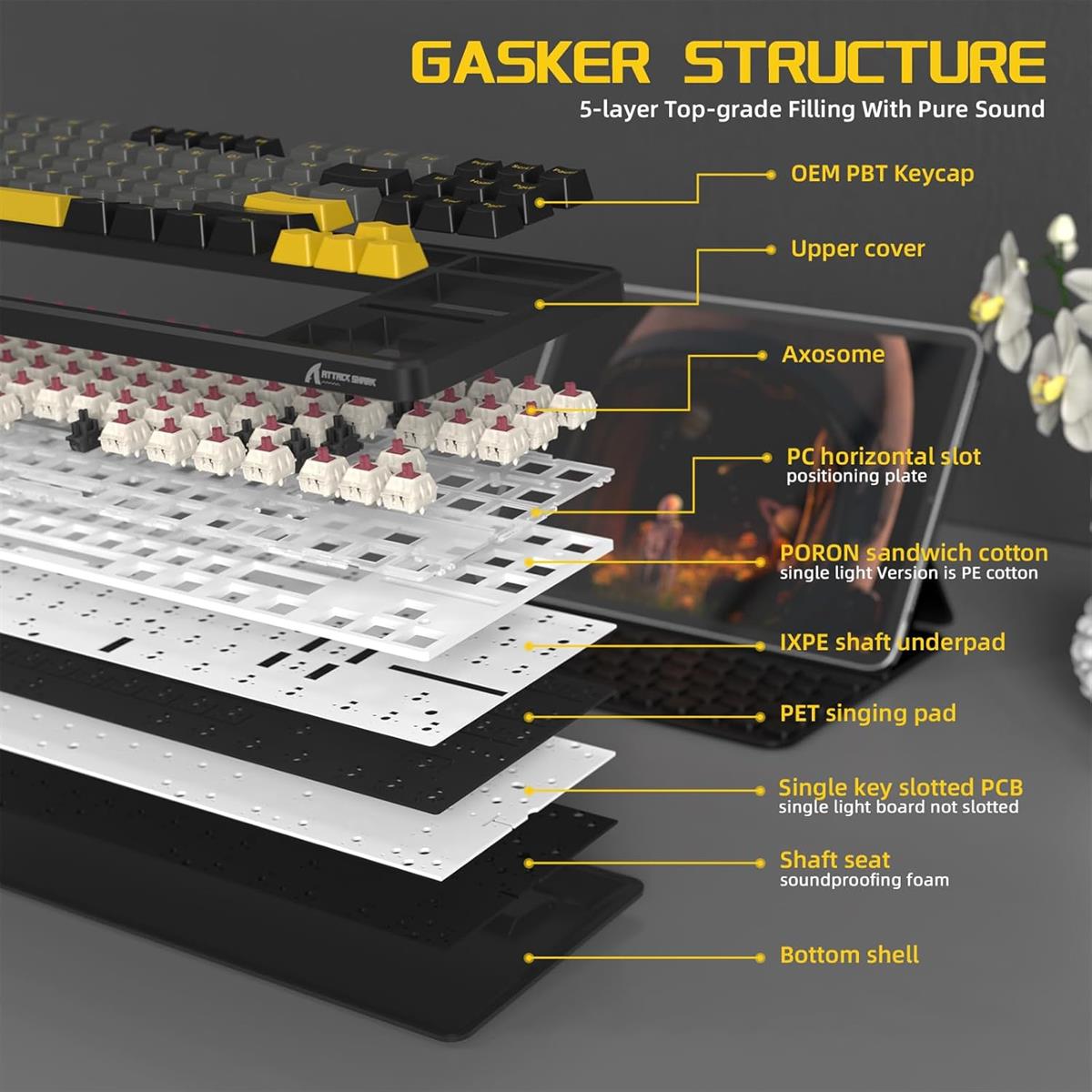 Attack Shark X87 Keyboard