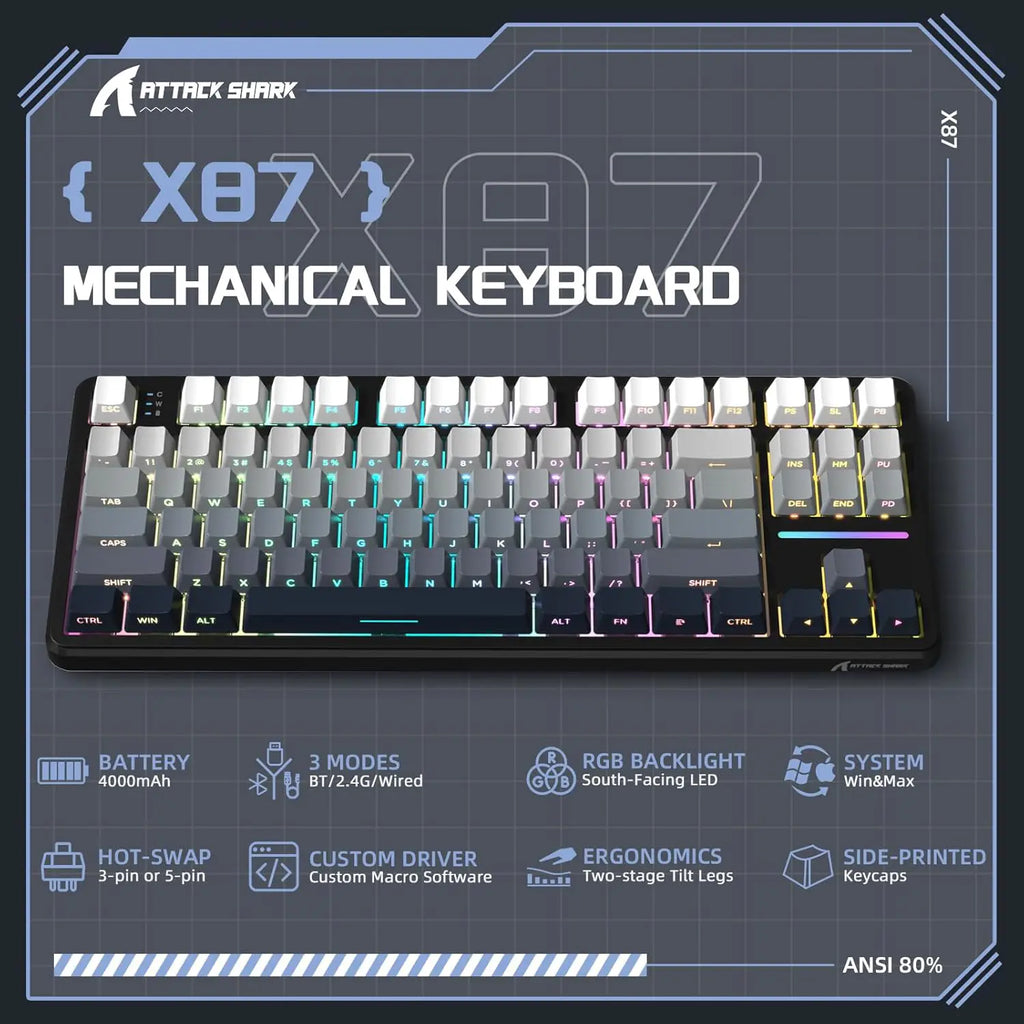 Attack Shark X87 Keyboard