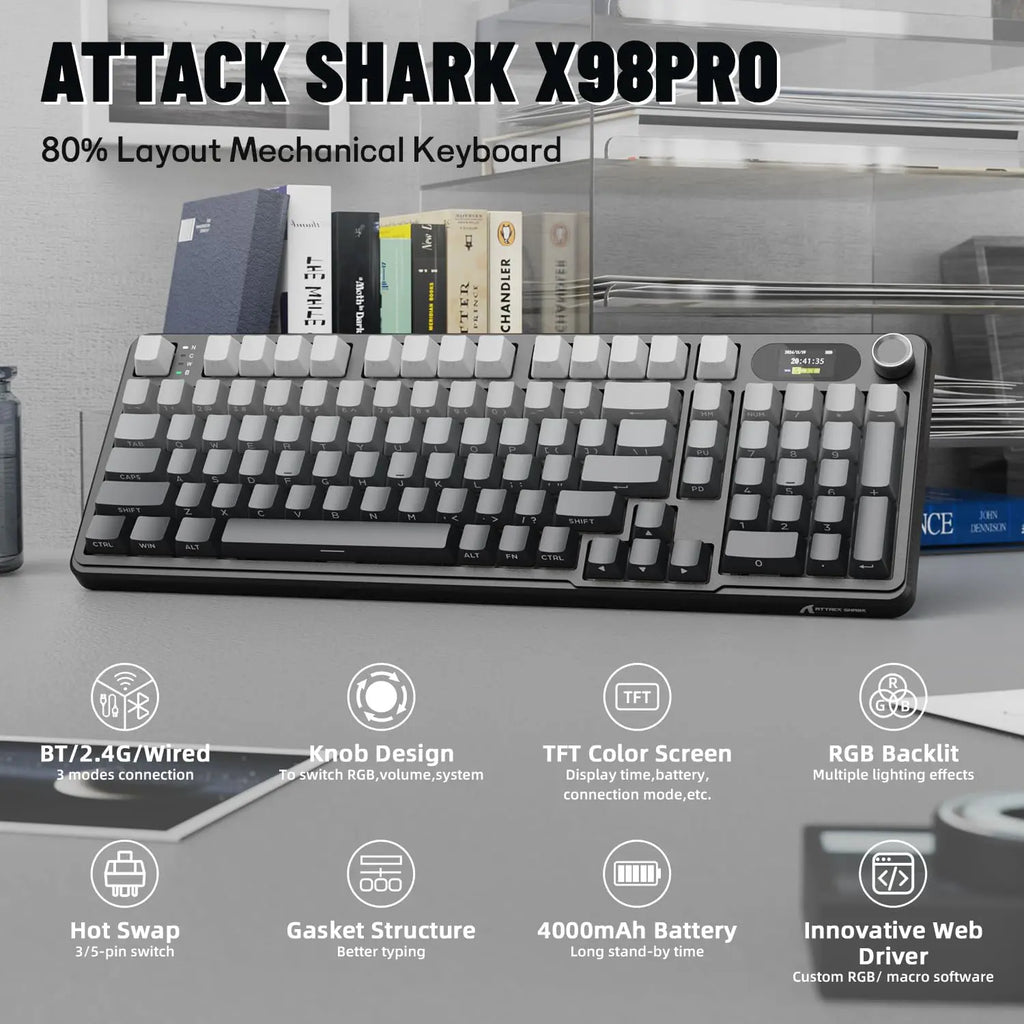 Attack Shark X98 Pro Wireless Mechanical Gaming Keyboard
