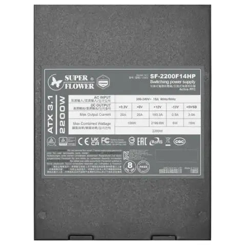 Super Flower Leadex VII Titanium 1700W Power Supply